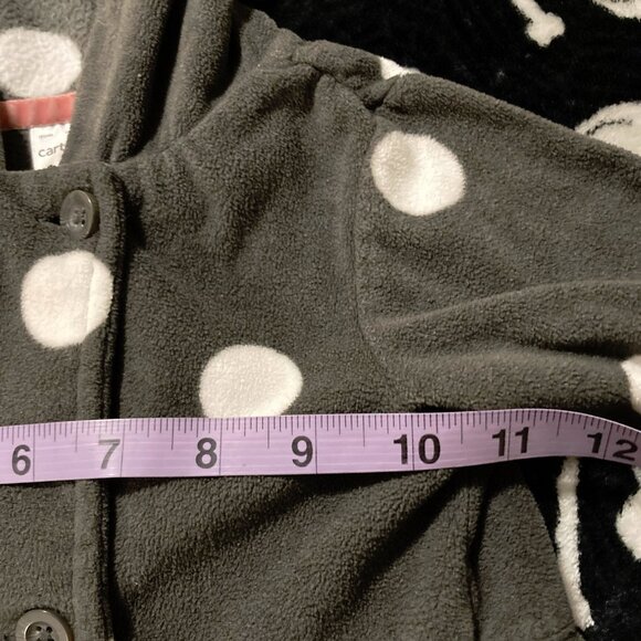CARTER'S Toddlers' dark grey and white hooded jacket w/ animal ears ~ 18M - 24M - Picture 6 of 12